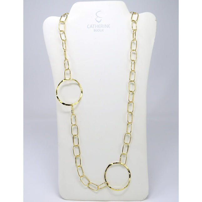Long Collier Saturne Or - Catherine Bijoux