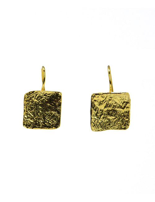 Boucles d'oreilles écu carré Or - Catherine Bijoux