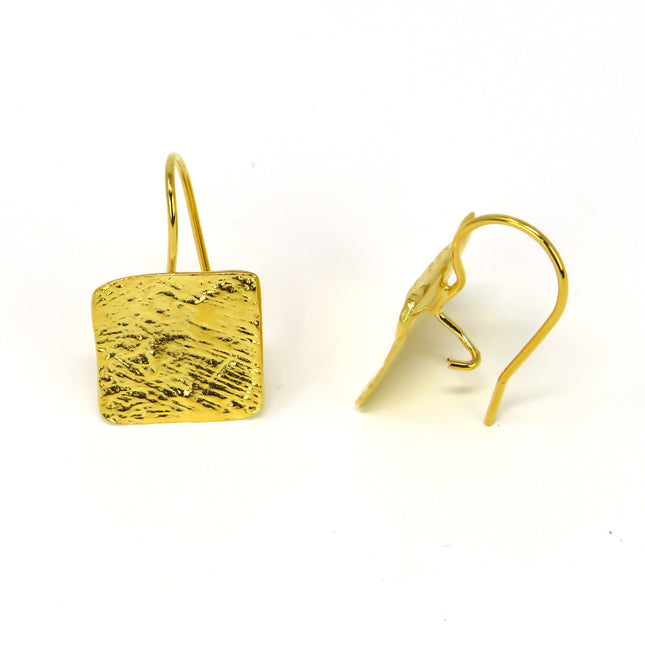 Boucles d'Oreilles Écu Carré - Catherine Bijoux