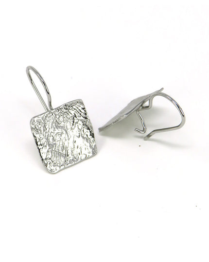 Boucles d'oreilles écu carré Argent - Catherine Bijoux