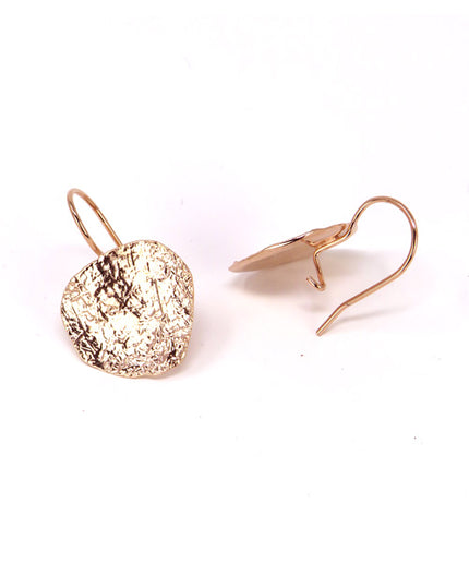 Boucles d'oreilles écu rond Or rose - Catherine Bijoux