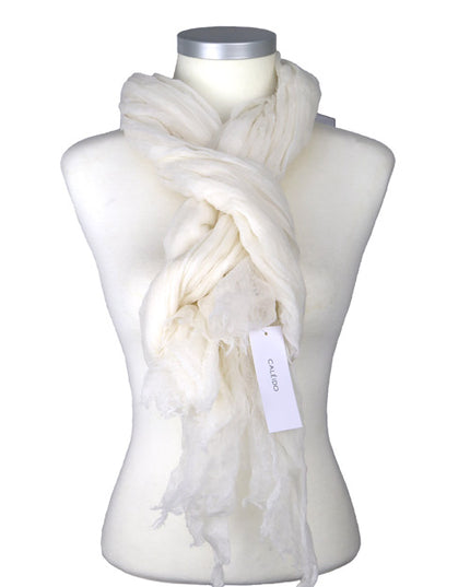 Étole Aérienne en Cachemire White - Caleido