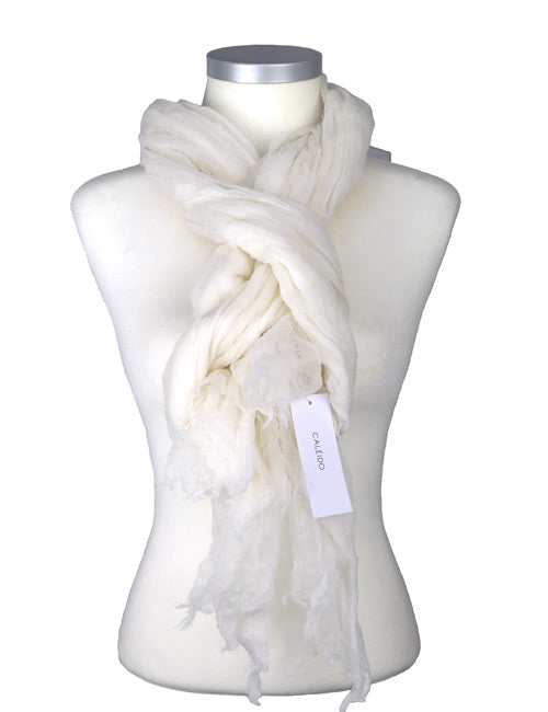 Étole Aérienne en Cachemire White - Caleido