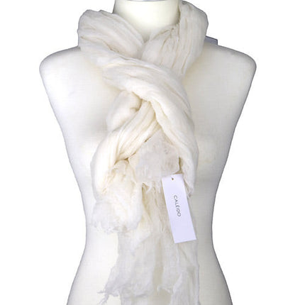 Étole Aérienne en Cachemire White - Caleido