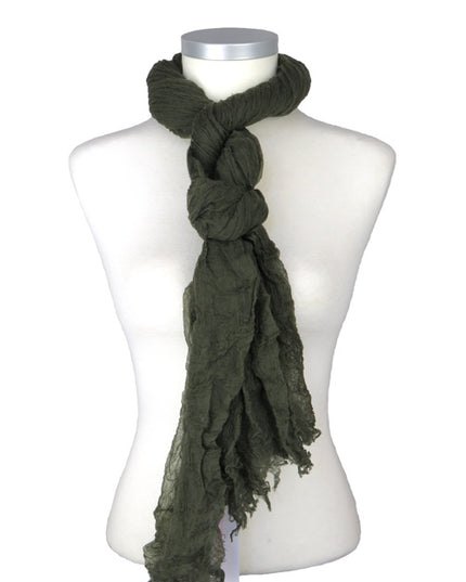 Étole Aérienne en Cachemire Olive Night - Caleido