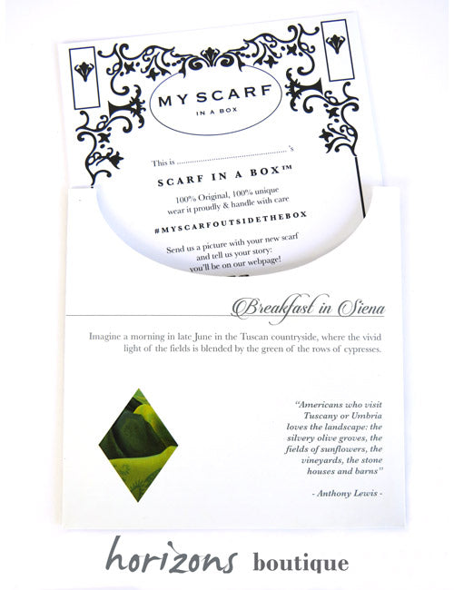 My Scarf in a Box - Echarpe Siena carte