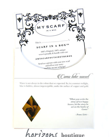 My Scarf in a Box - Echarpe Como carte