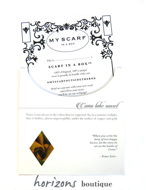 My Scarf in a Box - Echarpe Como carte