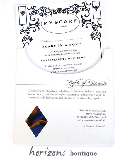 My Scarf in a Box - Echarpe Sorrento carte