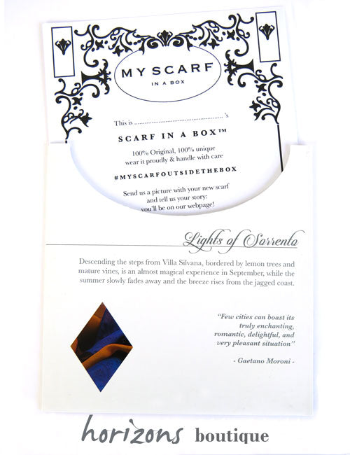 My Scarf in a Box - Echarpe Sorrento carte