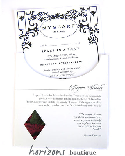 My Scarf in a Box - Echarpe Tropea carte