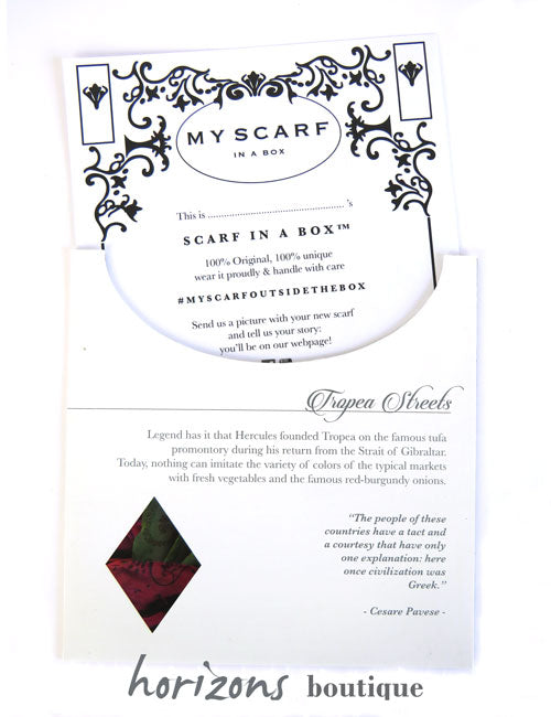 My Scarf in a Box - Echarpe Tropea carte