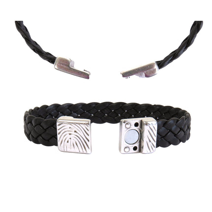Armband ELITIC Geflochten Schoko - Magnum Cuir