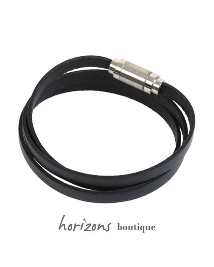 Bracelet MAGNETIC 3 Tours Noir verso - Magnum