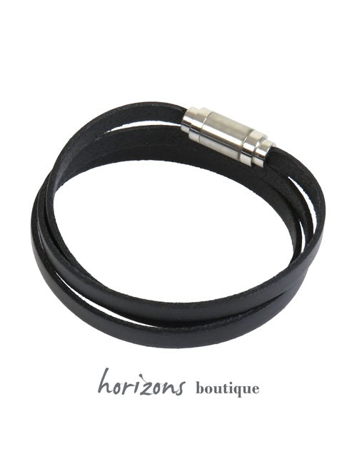 Bracelet MAGNETIC 3 Tours Noir verso - Magnum