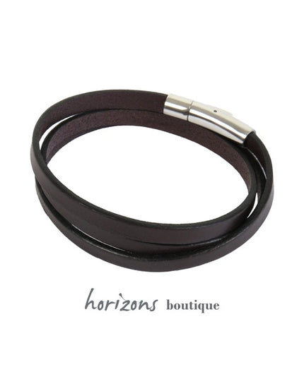 Bracelet DECLIC 3 Tours Choco verso - Magnum