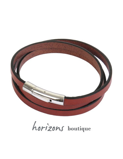 Bracelet DECLIC 3 Tours Cognac - Magnum