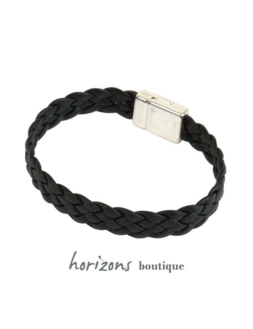 Bracelet ELITIC Tressé Noir verso - Magnum