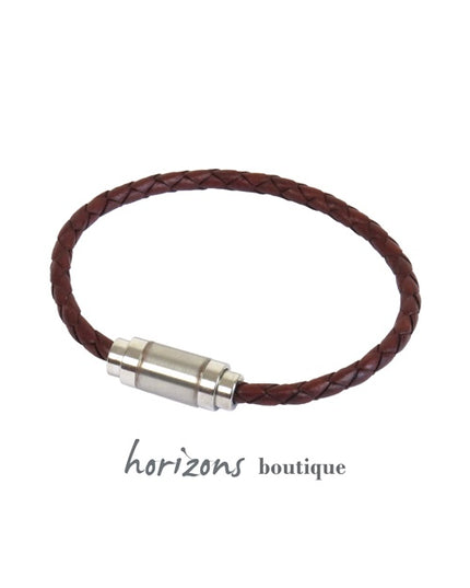 Bracelet MAGNETIC Tressé Cognac - Magnum
