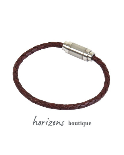 Bracelet MAGNETIC Tressé Cognac verso - Magnum