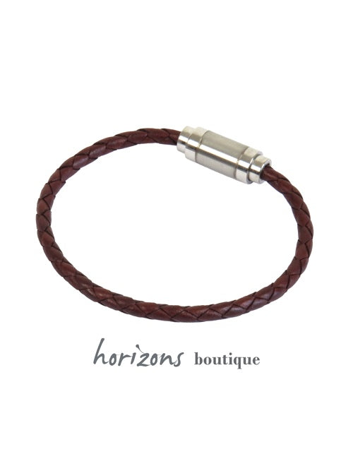 Bracelet MAGNETIC Tressé Cognac verso - Magnum