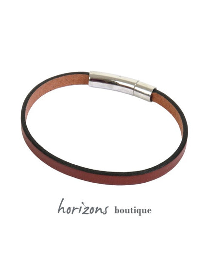 Bracelet DECLIC Single Cognac verso - Magnum
