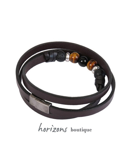 Bracelet TRÉCHIC 3 Tours Choco verso - Magnum