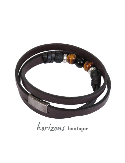 Bracelet TRÉCHIC 3 Tours Choco verso - Magnum