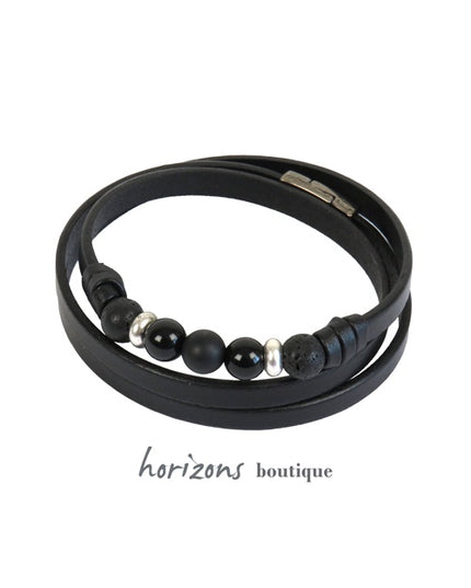 Bracelet TRÉCHIC 3 Tours Noir - Magnum