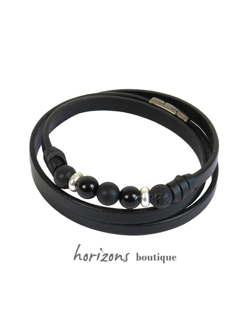 Bracelet TRÉCHIC 3 Tours Noir - Magnum