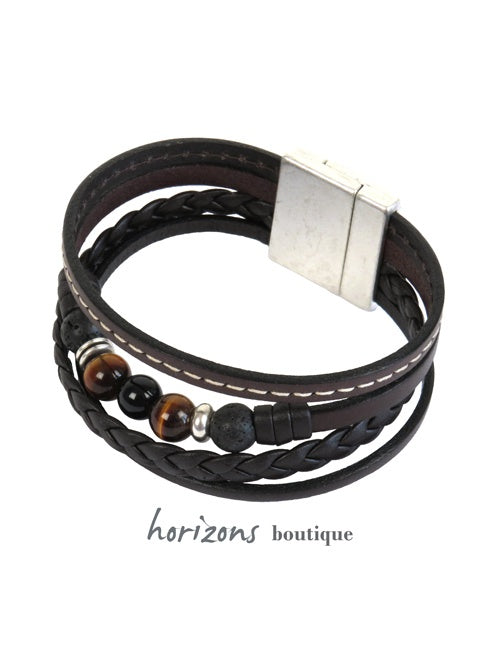 Manchette TRÉCHIC 4 Cuirs Choco - Magnum