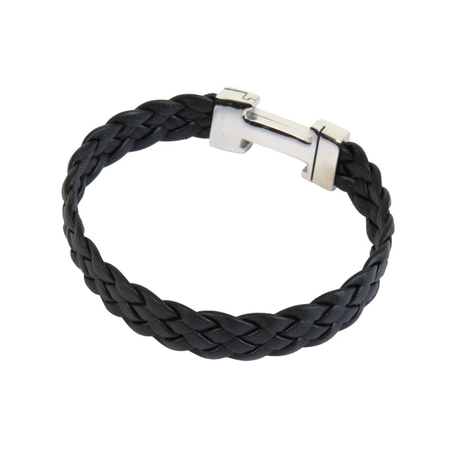 Bracelet CHIC Tressé Noir - Magnum Cuir