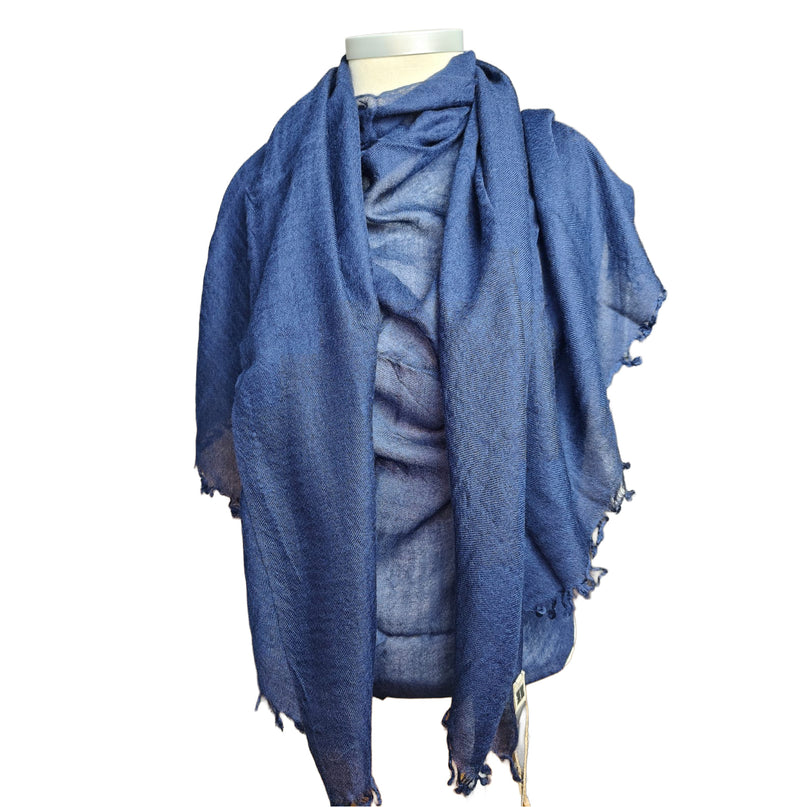 Pashmina Aérienne Cachemire Navy - elenomad