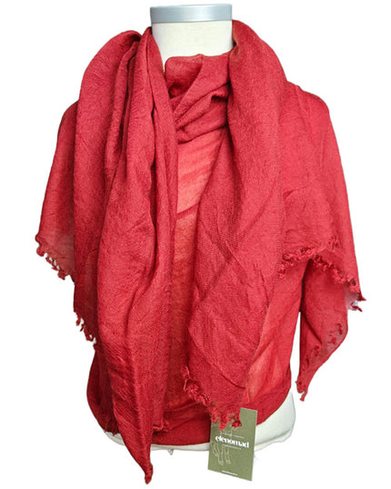 Pashmina Aérienne Cachemire Red - elenomad