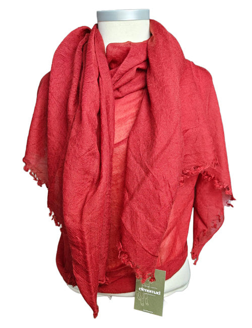 Pashmina Aérienne Cachemire Red - elenomad