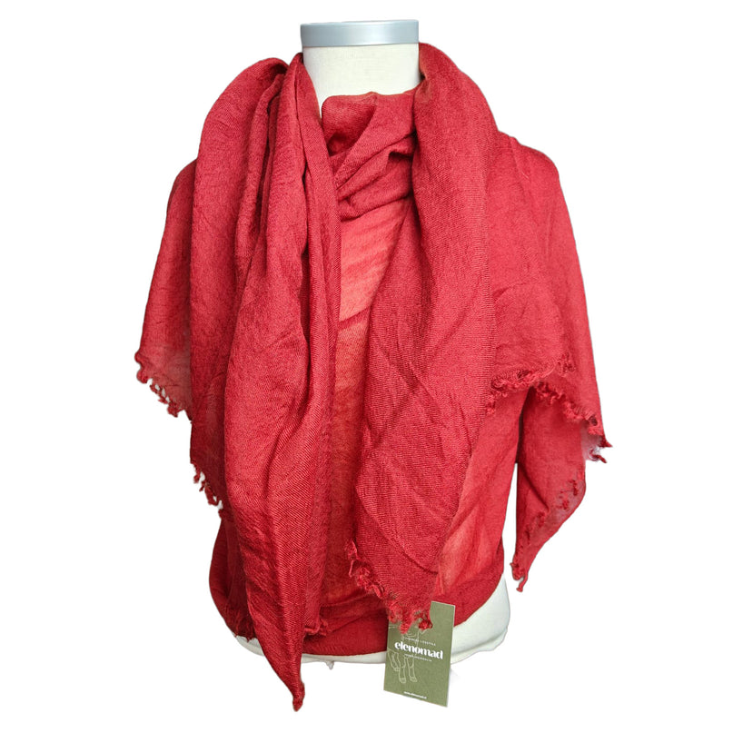 Pashmina Aérienne Cachemire Red - elenomad