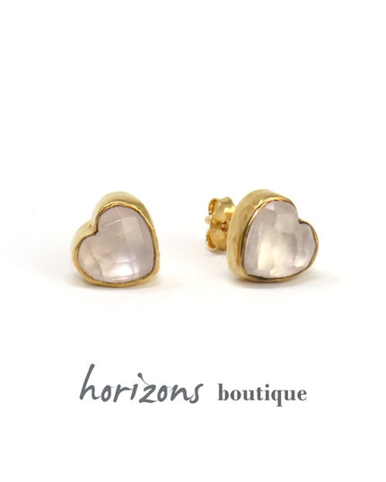 Cahana - Boucles d'Oreilles Coeur Rose