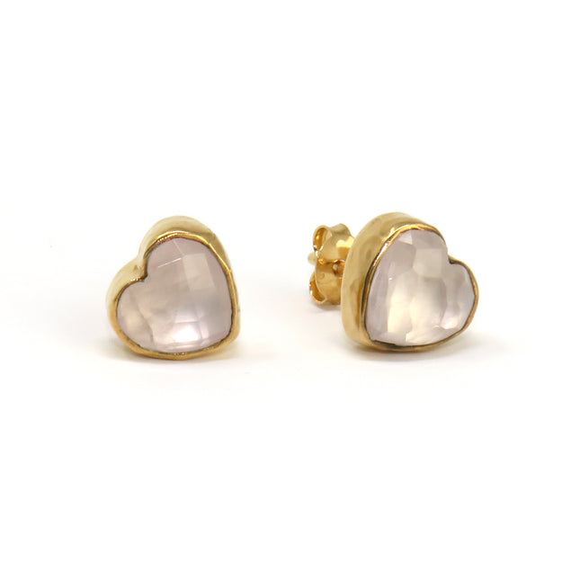Boucles d'oreilles Cœur Rose - Cahana