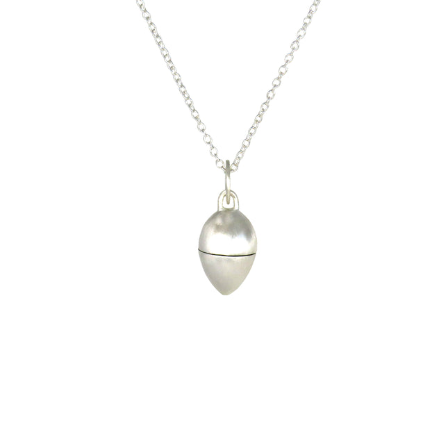 Pendentif Goutte Mat Silver - Cahana