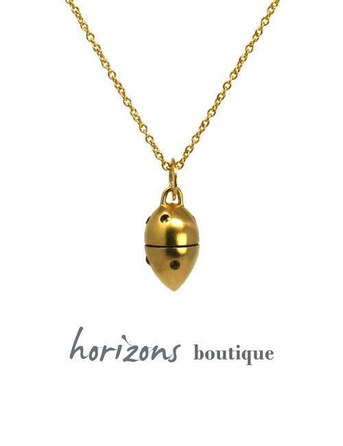 Cahana - Pendentif Goutte Crystal Mat Gold