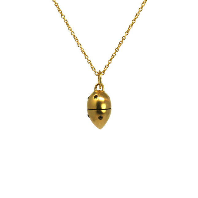 Pendentif Goutte Crystal Mat Gold - Cahana