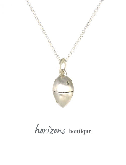 Cahana - Pendentif Goutte Crystal Mat Silver