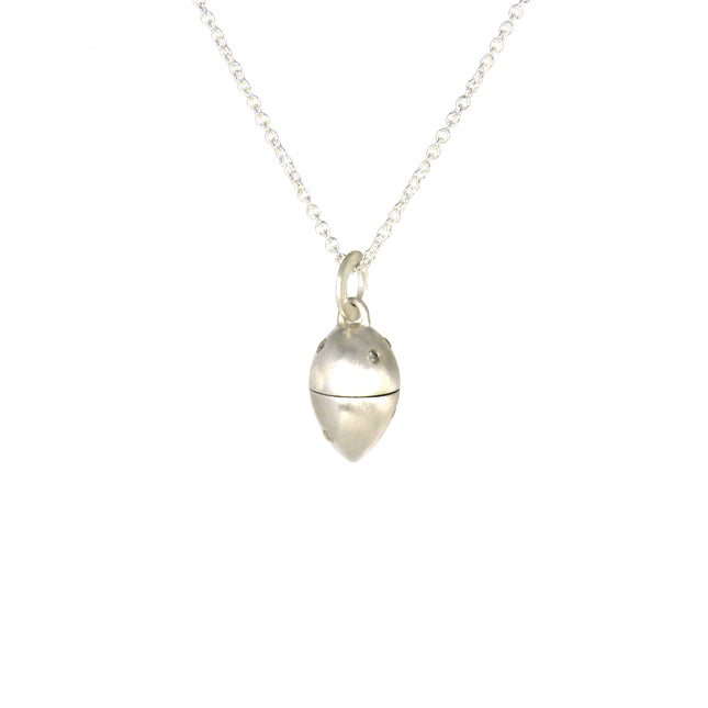 Pendentif Goutte Crystal Mat Silver - Cahana