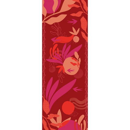 Large Cashmere Scarf with Poppy Floral Print - FST Le French Studio