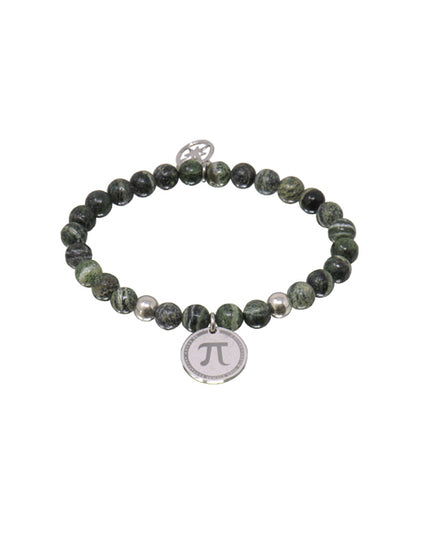 Bracelet Perles Jaspe Pampille PI Palladium - L'Inaccessible Etoile