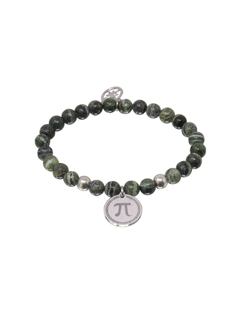 Bracelet Perles Jaspe Pampille PI Palladium - L'Inaccessible Etoile