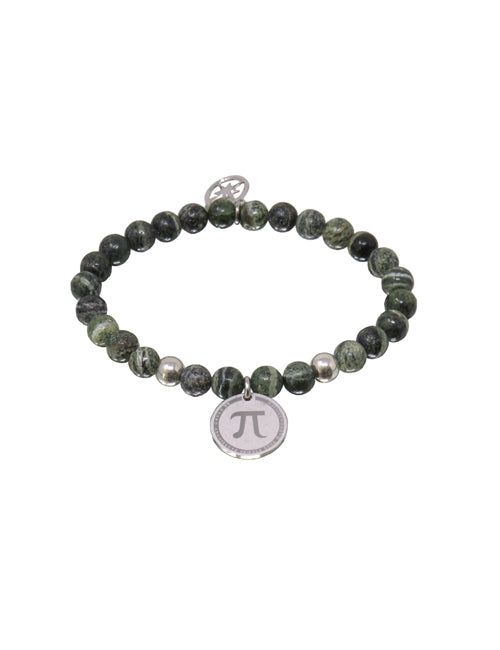 Bracelet Perles Jaspe Pampille PI Palladium - L'Inaccessible Etoile