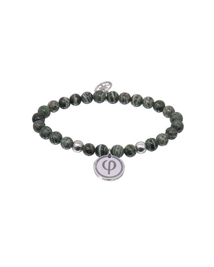 Bracelet Perles Jaspe Pampille PHI Palladium - L'Inaccessible Etoile