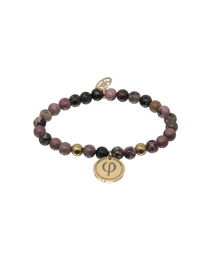 Bracelet Perles Rhodonite Pampille PHI Or - L'Inaccessible Etoile