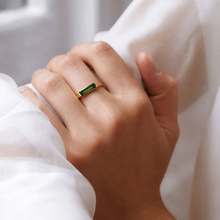 Bague Remi Or Tourmaline verte - Schmuckoo x Noyre Berlin